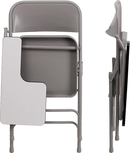 Flash Furniture Ralph Premium Steel Folding Chair with Right Handed Tablet Arm