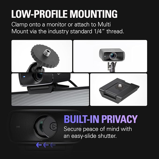 Elgato Facecam MK.2, Premium Full HD Webcam, HDR