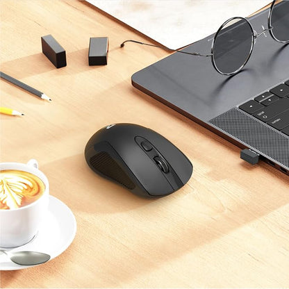 Redragon Wireless Mouse - BT& 2.4GHz Dual Mode - Max 4000 DPI - 6 Buttons - 18 Months Battery - No Wires - Smooth Tracking - Quiet Silent Portable Optical Computer Mouse for Laptop, PC, Windows, Mac
