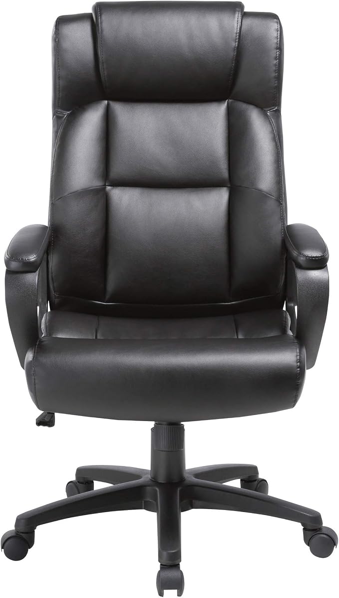 Lorell Soho High-Back Black Leather Executive Chair