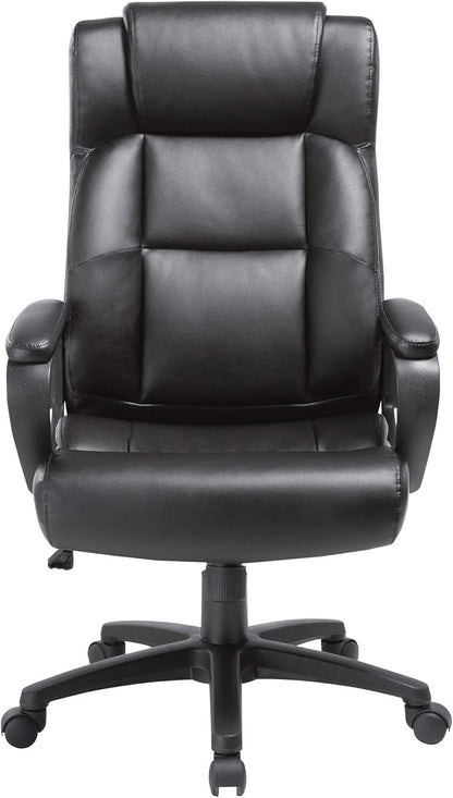 Lorell Soho High-Back Black Leather Executive Chair