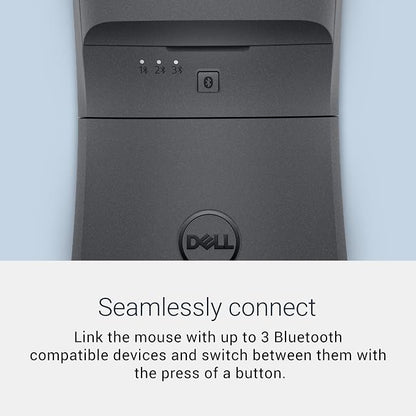 Dell MS700 Bluetooth Travel Mouse – Bluetooth 5.0, Microsoft Swift Pair/Dell Pair (Windows 10 & 11 only), Optical LED Sensor, Touch Scroll with latest Controller - Black