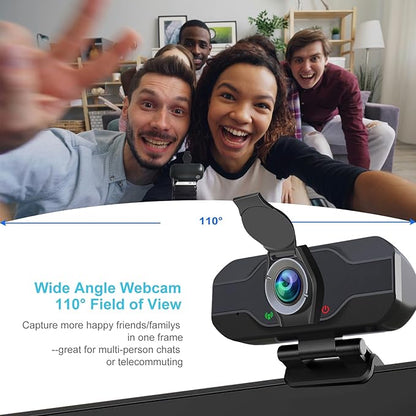 XPCAM USB C Webcam for PC/Laptop/Desktop Computer Camera with Microphone | Plug & Play USB Webcam with Tripod/Cover, Auto Light Correction, Fixed Focus,Web camera for Zoom Conference/Twitch Streaming