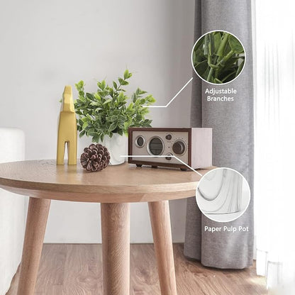 Hollyone Faux Plants Indoor Artificial Mini Potted Plants Plastic Green Plant Small Fake Plants Eucalyptus Decor in Pots for Home Table Room Bathroom Decor
