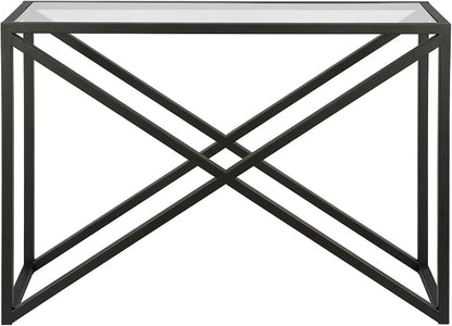 Calix 42'' Wide Rectangular Console Table in Blackened Bronze