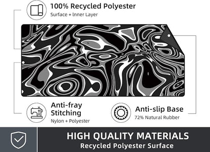 Rinaze Large Gaming Mouse Pad with Superior Micro-Weave Cloth, Extended Desk Mousepad with Stitched Edges, Anti-Slip Keyboard Pad for Computer, Home and Gaming
