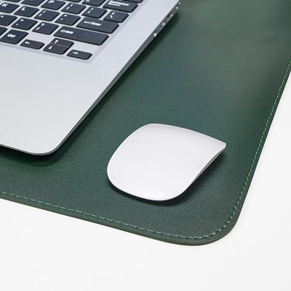 AFIING Cork Desk Mat 55" x 17", Dual-Sided Natural Cork & PU Leather Desk Pad, Non-Slip Waterproof Large Mouse Pad for Office, Home & Gaming (Dark Green)