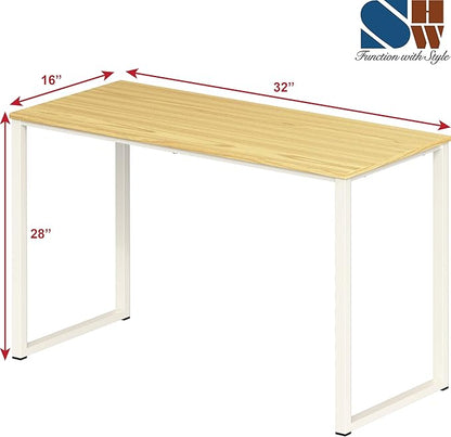 SHW Mission 32-Inch Home Office Computer Desk, Oak