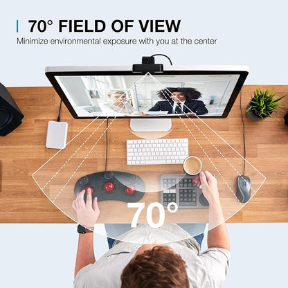EMEET C960 2K Webcam with Microphone, 2K QHD, 2 Omnidirectional Mics, PDAF Autofocus Streaming Camera with Privacy Cover, Plug&Play USB Webcam for Calls/Conference, Zoom/Skype/YouTube, Laptop/Desktop