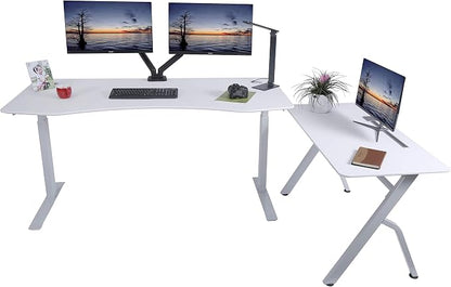 ApexDesk 47" Computer Desk, Modern Simple Style Desk for Home Office, Study Student Writing Desk - White