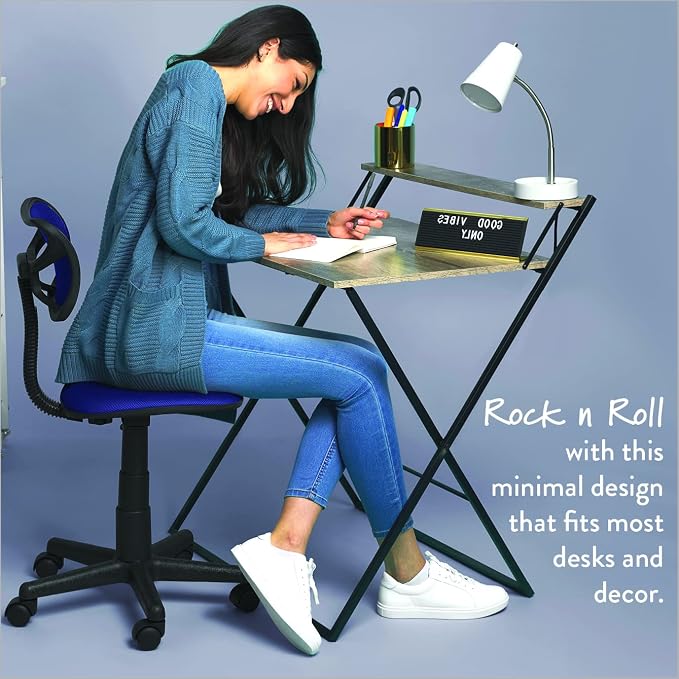 Urban Lifestyle Swivel Mesh Desk Chair, Navy 21D x 21W x 33H in