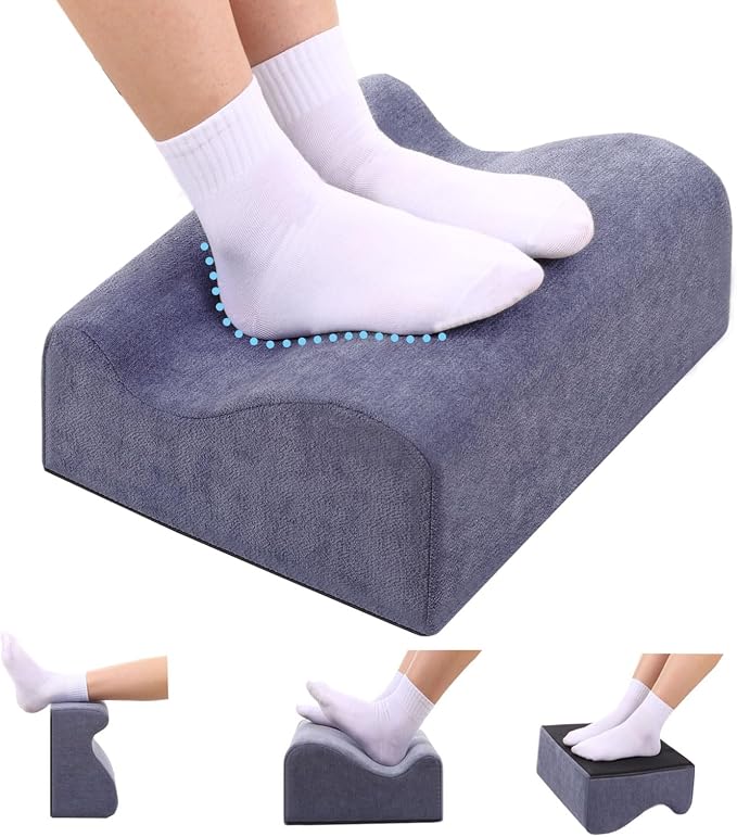 Work Foot Rest Under Desk,Comfort Foot Rest for Couch | Foot Rest For Under Desk at Work,At Soft Ergonomic Footrest,Support Foot Pillow,Heel Chair,Leg Elevation Pillow blue