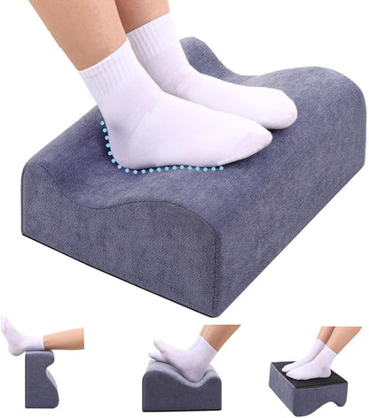 Work Foot Rest Under Desk,Comfort Foot Rest for Couch | Foot Rest For Under Desk at Work,At Soft Ergonomic Footrest,Support Foot Pillow,Heel Chair,Leg Elevation Pillow blue