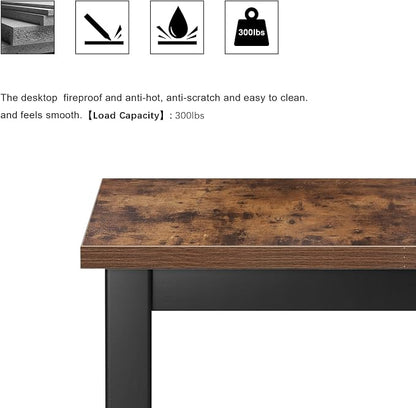 SogesHome 63inches Computer Desk PC Desk Office Desk Workstation for Home Office Use Writing Table, Vinatge Brown