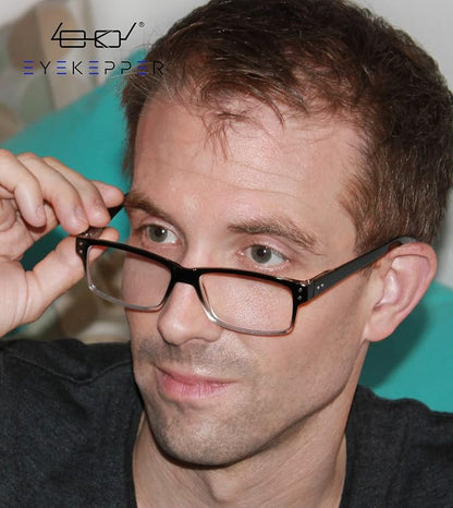 Eyekepper Vintage Reading Glasses for Men - 5 Pack Spring Hinges Classic Readers - Black-Tortoise Frame +3.25