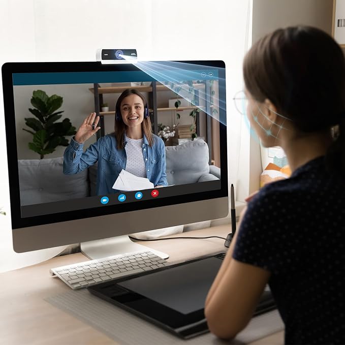 Webcam for PC,HD 1080P USB Plug-and-Play Computer Web Camera, HighDefinition Webcam for Desktop Laptop,Ideal for Online Class, Video ConferenceLive Streaming & Gaming