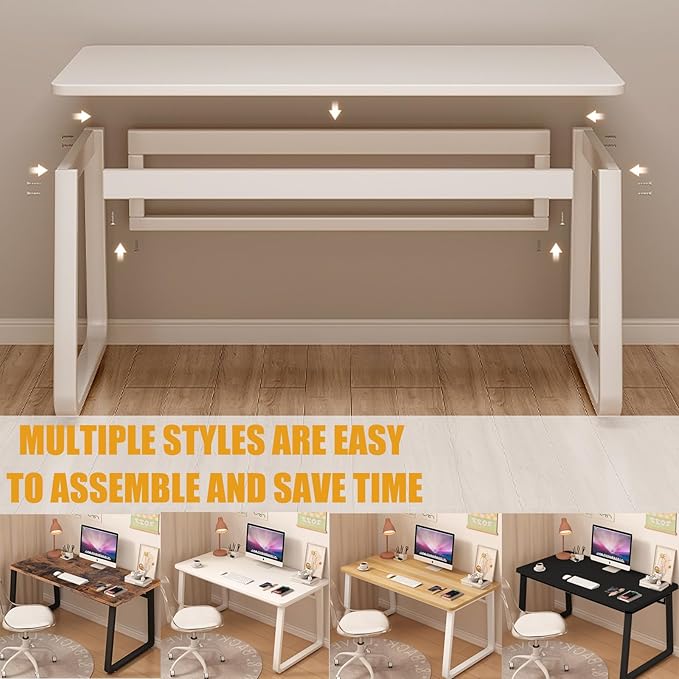 Modern Desk 39.4 Inch Computer Table Simple Style Office Writing Desk Industrial