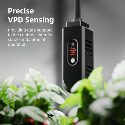 Spider Farmer GGS AC10 Power Strip Kits, 10 AC APP-Based Controls Outlets, 3 in 1 Soil Sensor, Temp Humid Light Sensor, for Indoor Grow Tent Plants Room