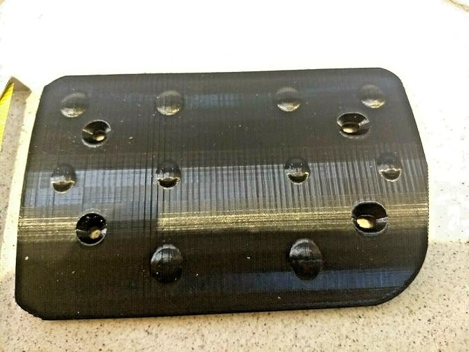 compatible BLACK double brake pedal with bumps (brake + clutch) for logitech G25 G27 G29 G920 steering wheels - new 3d printed parts (Black)