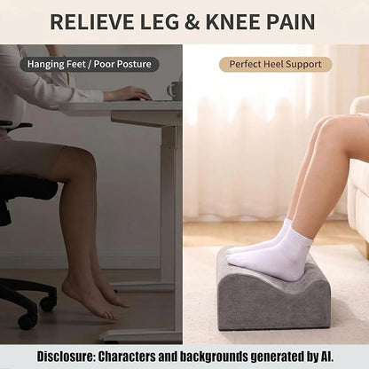 Work Foot Rest Under Desk,Comfort Foot Rest for Couch | Foot Rest For Under Desk at Work,At Soft Ergonomic Footrest,Support Foot Pillow,Heel Chair,Leg Elevation Pillow Dark gray