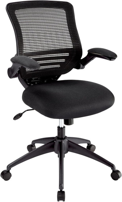 Realspace® Calusa Mesh Mid-Back Chair, Black