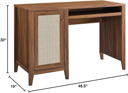 Modway Soma Desk, Walnut, 47"