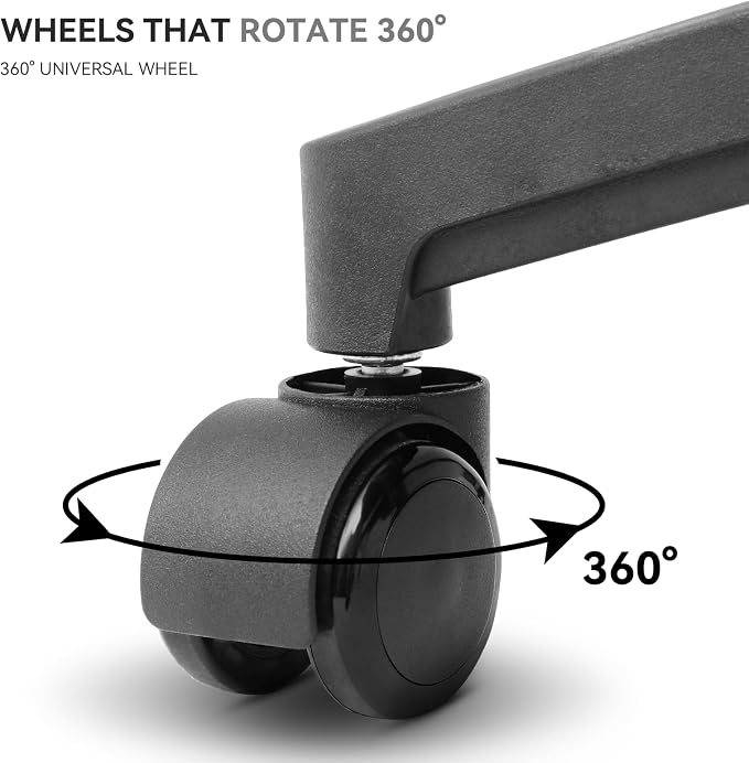 Office Chair, Ergonomic Mid-Back Mesh Desk Chair with Lumbar Support, Adjustable Height Computer Chair with Rolling Wheels Design,Comfy Armrest for Work, Study, Gaming, 2 Pack, White
