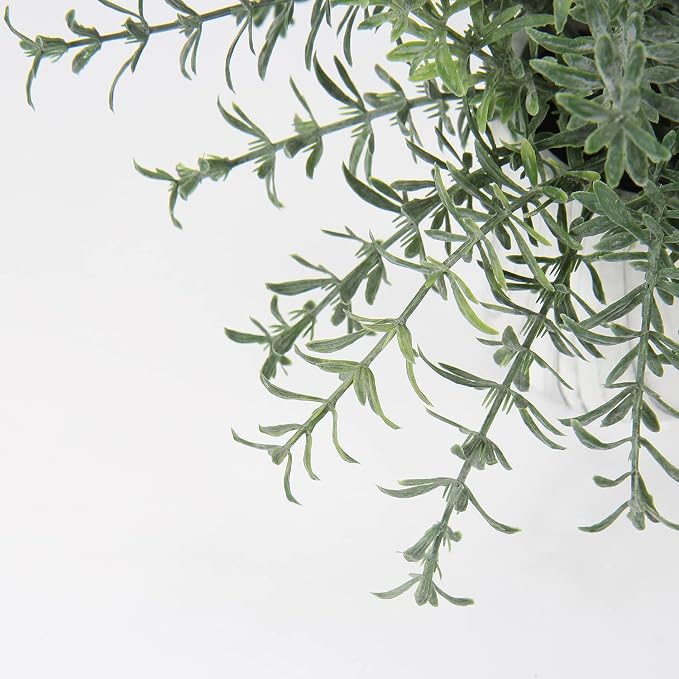 Hollyone Faux Plants Indoor Artificial Mini Potted Plants Plastic Green Plant Small Fake Plants Eucalyptus Decor in Pots for Home Table Room Bathroom Decor
