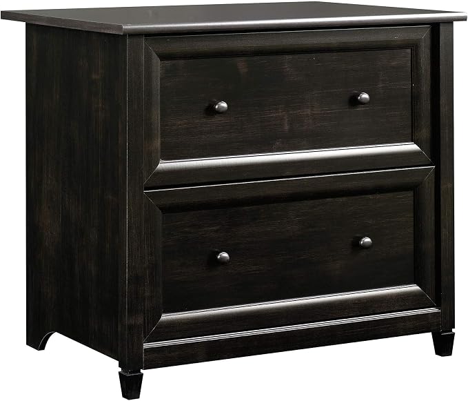 Sauder Edge Water 2 Drawer Lateral Filing Cabinet, Office File Cabinet, in Estate Black finish