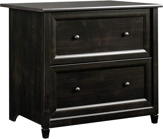 Sauder Edge Water 2 Drawer Lateral Filing Cabinet, Office File Cabinet, in Estate Black finish