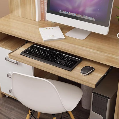 Under Desk Keyboard Tray Slide Out Height Adjustable 21/24/27x 10 Inch Pull Out Platform Computer Drawer Suitable for Office(A,70x27cm)