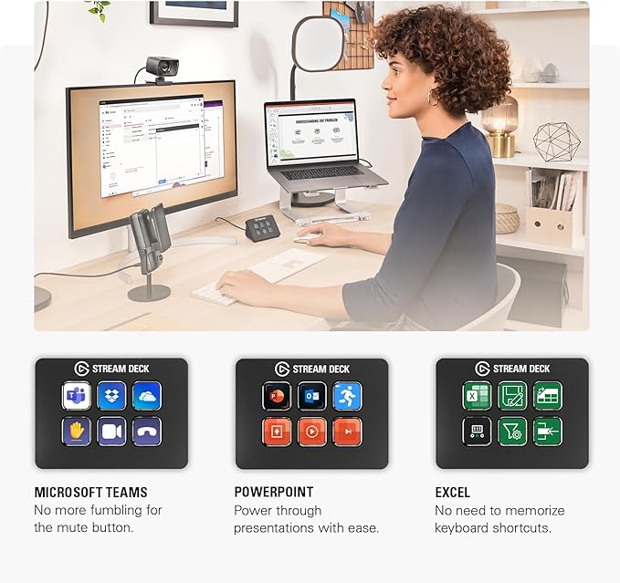 Elgato Stream Deck Mini, 6 Customizable LCD Macro Keys | Compatible with Zoom, Teams, Office, Adobe apps and more, Drag-and-drop setup, Multi-action sequencing, Works Mac and PC