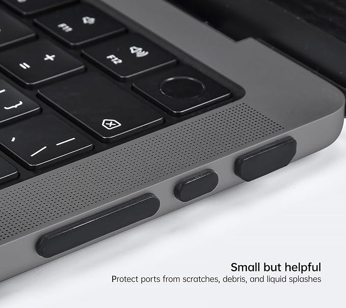 7PCS Dust Cover Port Plugs Accessories for 2026-2022 MacBook Air 13 15.3 inch M5 M4 M3 M2 M1 / MacBook Pro 14" 16" M5 M4 M3 M2 M1 Pro/Max & 2PCS Webcam Cover Slide