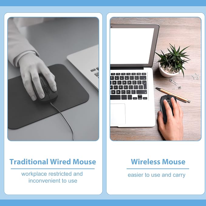 Macarrie 48 Pack Wireless Mouse for Laptop 1200dpi Wireless Computer Mouse Bulk with 6 Buttons Included USB Receiver Compatible with Windows, Pc, Computer