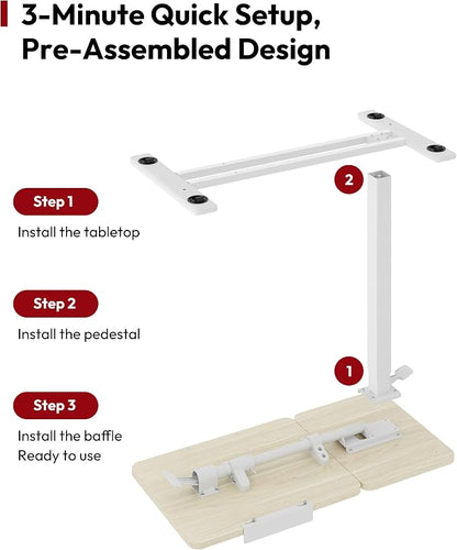 SANODESK Small Rolling Overbed Table Adjustable Height with Wheels, Mobile Laptop Desk with Tilting Desktop, Portable Computer Workstation for Home Office, Classroom, Bedside, Wood Grain