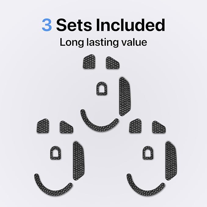 Adhesive Mouse Pad, 3 Pack - Minimalist Mousepad for Razer Basilisk V3 Pro