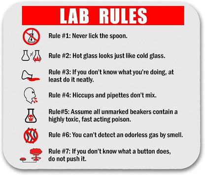 Lab Rules Funny Computer Mouse Pad Neurons Not Included