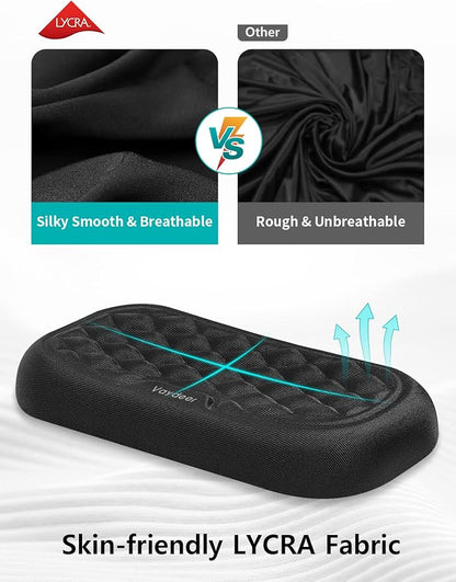 Vaydeer Wrist Rest for Keyboard and Mouse, Computer Ergonomic Wrist Support Pad Set, Soft Memory Foam Arm Cushion for Desk, Palm Hand Office Gaming Laptop Typing-Medium