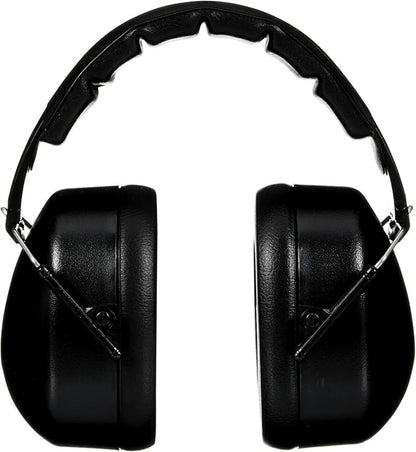 3M Folding Earmuff, Noise Reduction Rating (NRR) 25 dB, Adjustable Ear Muffs, Padded Headband For Comfort, Flexible & Adjustable Headband, Black, One Size Fits Most (90563H1-DC) (Pack of 5)