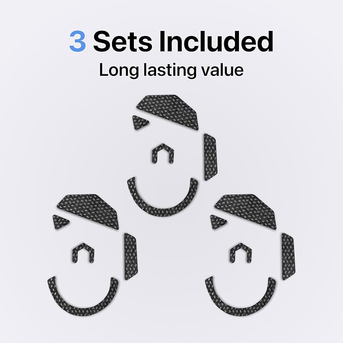 Adhesive Mouse Pad, 3 Pack - Minimalist Mousepad for Logitech G502 (wireless)