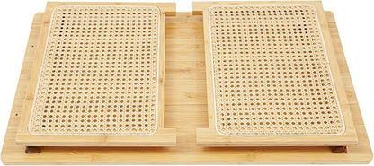 Japanese Floor Table Foldable Bamboo Low Table for Sitting on the Floor, Natural Coffee Table Minimalist Tatami for Home Office, Meditation & Tea Ceremony (Easy Storage) (31.5*18.89*13.77Inch)
