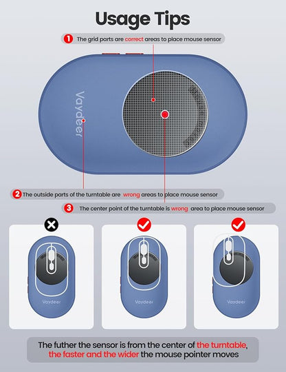 Vaydeer Undetectable Mouse Mover, Air 3 Mouse Jiggler with Adjustable Timer | Ultra-Slim Design, 4 Adjustable Intervals, Quiet Driver-Free Setup