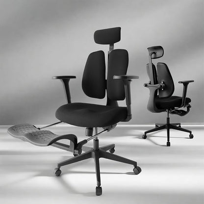 Ergonomic Office Chair, Dynamic Split Back Lumbar Support, Thick High-Density Molded Foam Seat, 4D Adjustable Armrests, Swivel High Back Computer Desk Chair with Footrest for Home Office, Flex S3