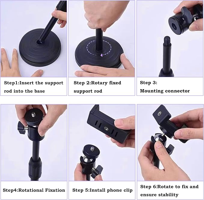 Webcam Stand, 12.6 Inch Web Cam Stand for Desk, Adjustable Webcam Mount Camera Stand for Logitech Webcam C922 C930e C920S C920 C615 C960 C920x BRIO 4K NexiGo N60, Phones, Cameras