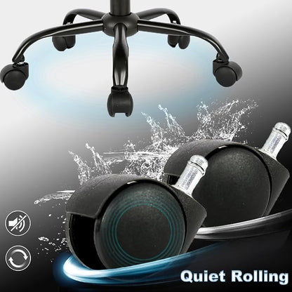 BestMassage Office Chair Cheap Desk Chair Mesh Computer Chair with Lumbar Support No Arms Swivel Rolling Executive Chair for Back Pain,Black 1 Pack