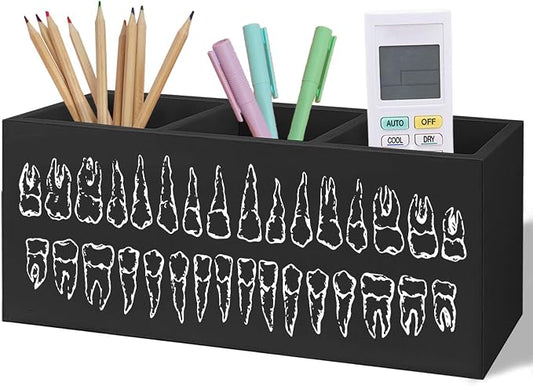 Dentist Gift Wooden Pen Pencil Holder for Desk, Gifts for Dental Doctor Nurse Hygienist Assistant Wood Makeup Brush Toothbrush Holder Organizer for Dentist Office Clinic Hospital