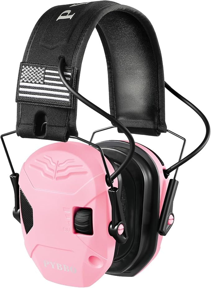 Electronic Shooting Ear Protection w/Gel Pads, 23dB NRR Active Noise Reduction & 3X Amplification Headset for Shooters