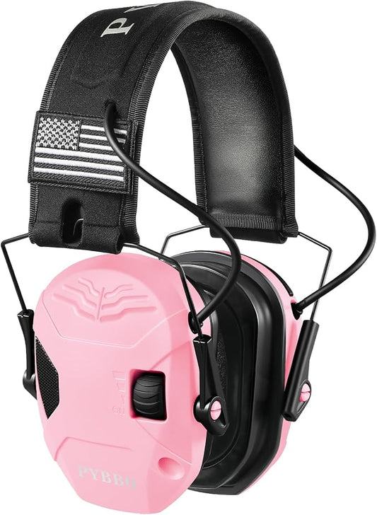Electronic Shooting Ear Protection w/Gel Pads, 23dB NRR Active Noise Reduction & 3X Amplification Headset for Shooters