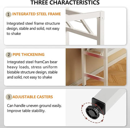 Folding Desk,31.5 Inch No Assembly Folding Computer Desk, Space-Saving Small Desk for Home Office Bedroom Dorm Study, Compact Portable Foldable Laptop Desk