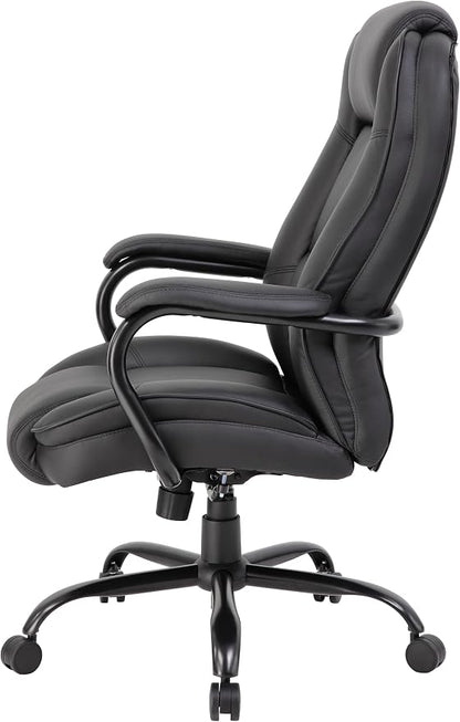 Boss Office Products Heavy Duty Executive Chair with 350lbs Weight Capacity in Black